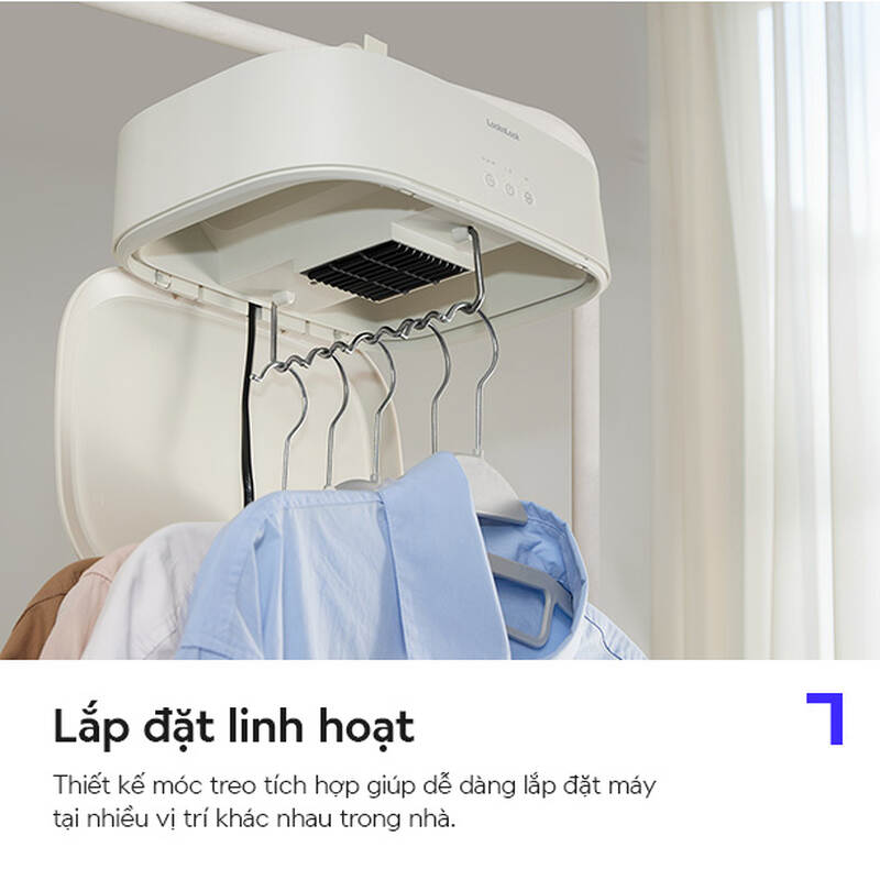 Máy sấy khuẩn quần áo LocknLocK,khử khuẩn tia UV,công nghệ sưởi PTC - END112IVY, , large image number null